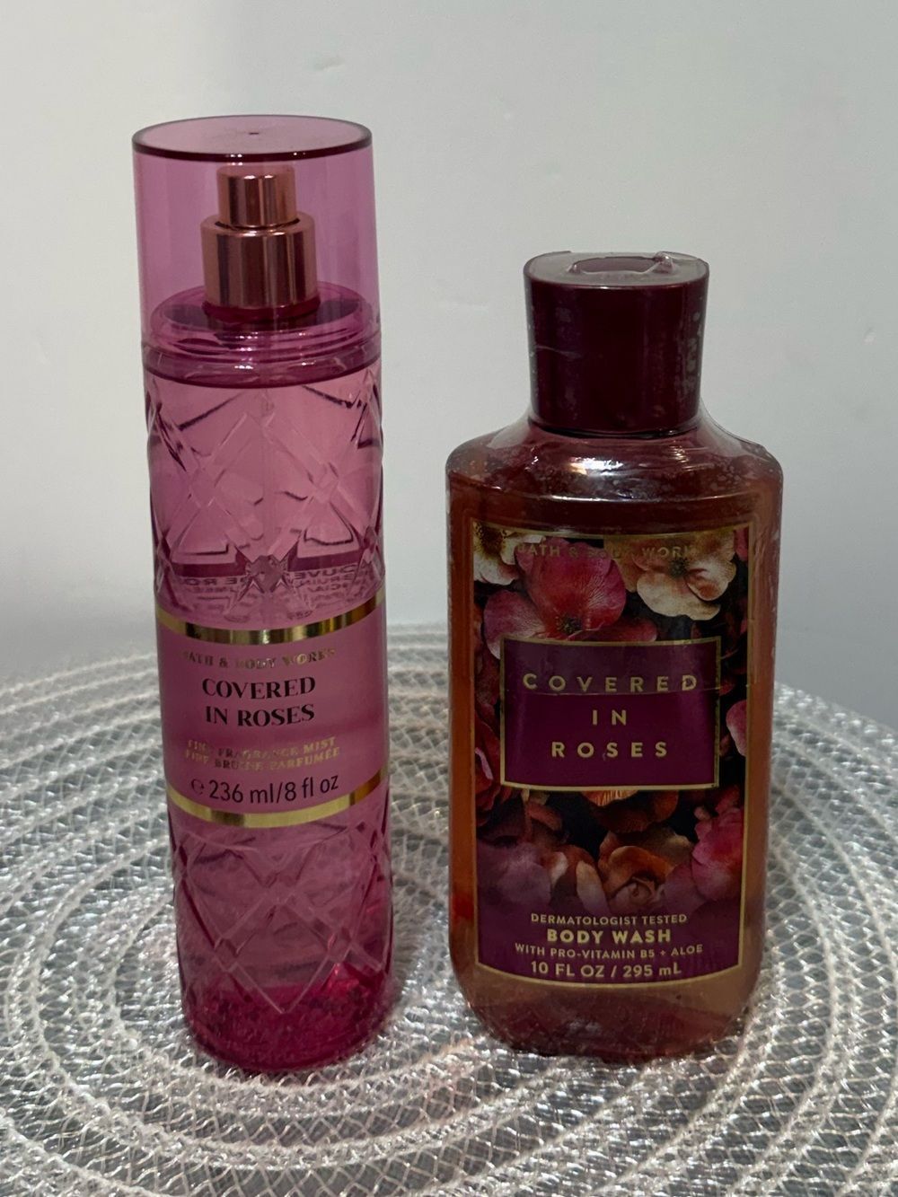 BBW Covered In Roses Fragrance Mist and Body Wash Set of 2 NWT